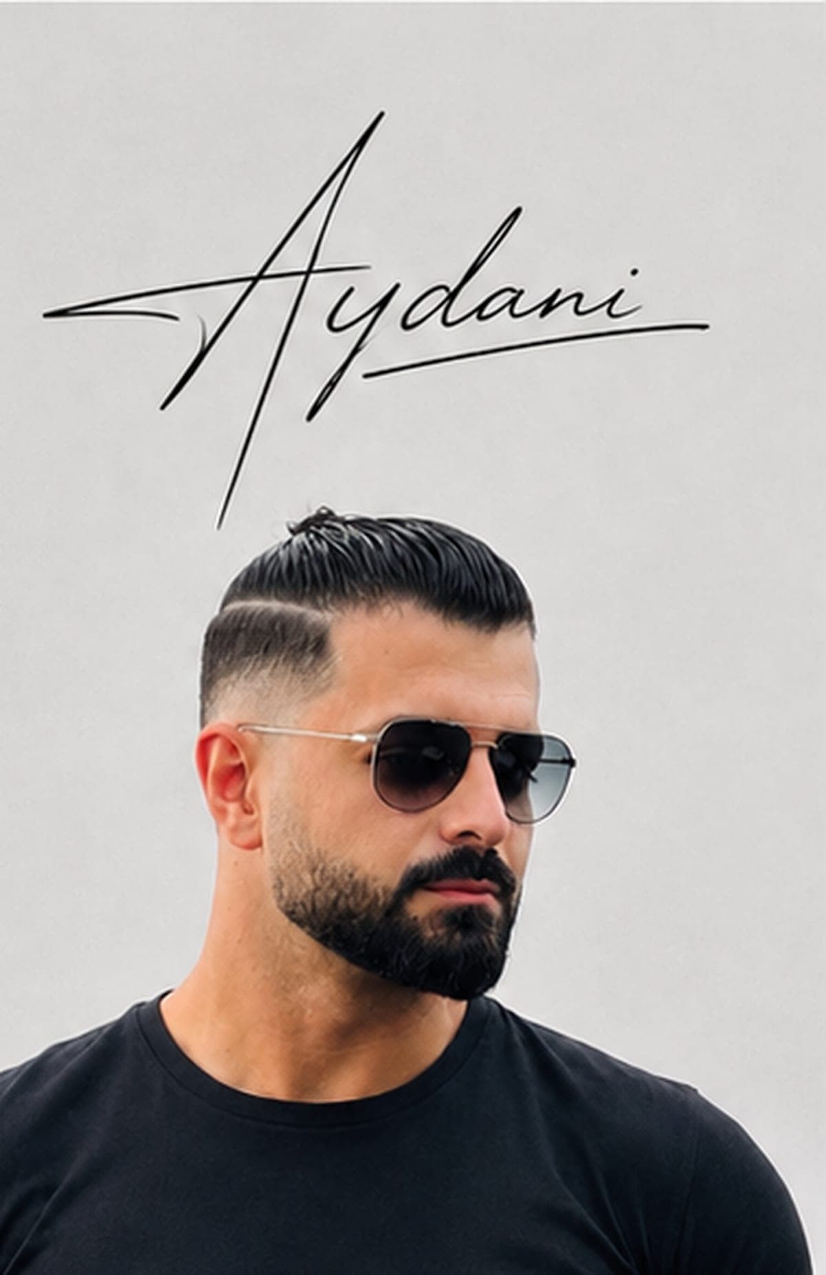 Aydani, barber en ondernemer, met zijn handtekening